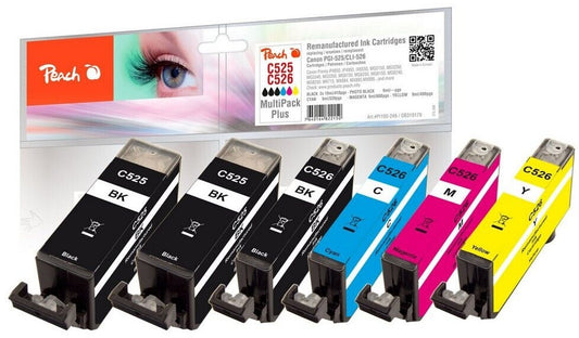 Peach ersetzt Canon PGI-525 / CLI-526 für Canon Pixma iP4850 iP4950 - PI100-249