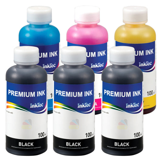 InkTec Tinte für Epson EcoTank Serie - 6x 100ml